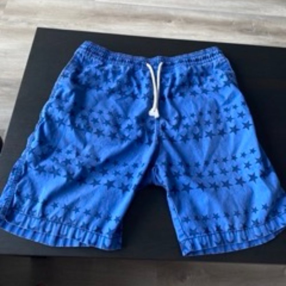 H&M Divided - Blue Star Chino Shorts, String Waist, 30, 7 inch